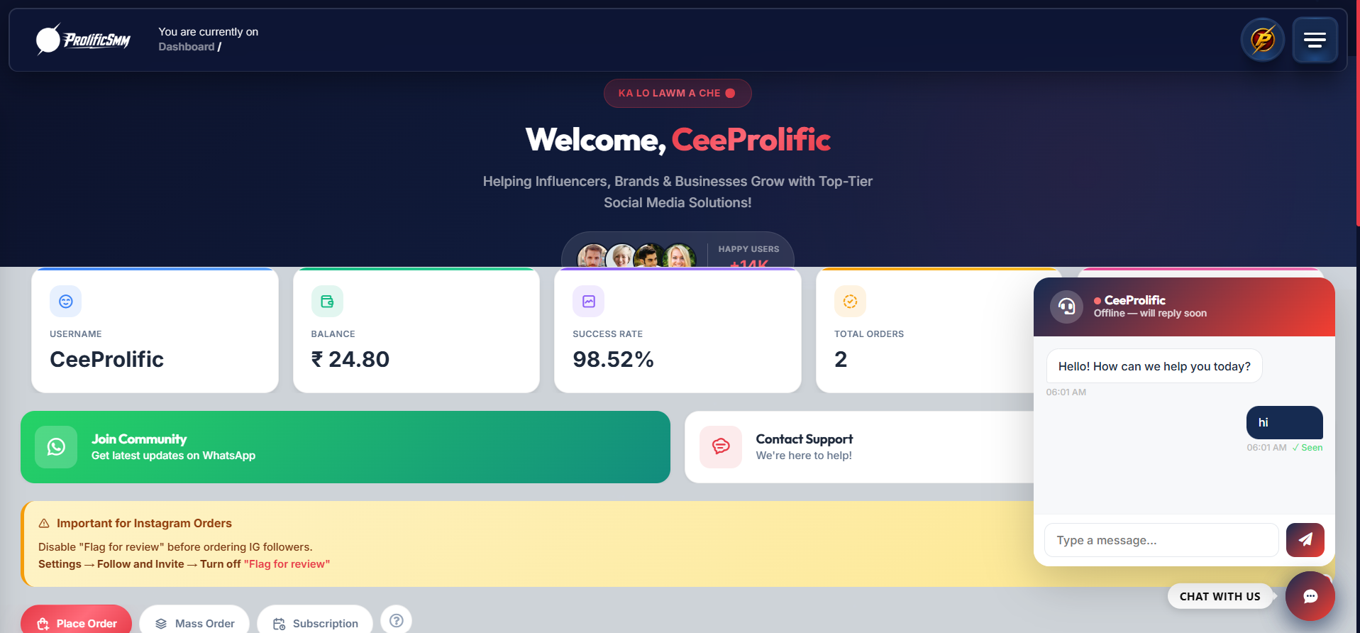 ProlificSMM - Automated SMM Panel Script with Auto UPI, Paytm, Stripe & Multi-API Provider