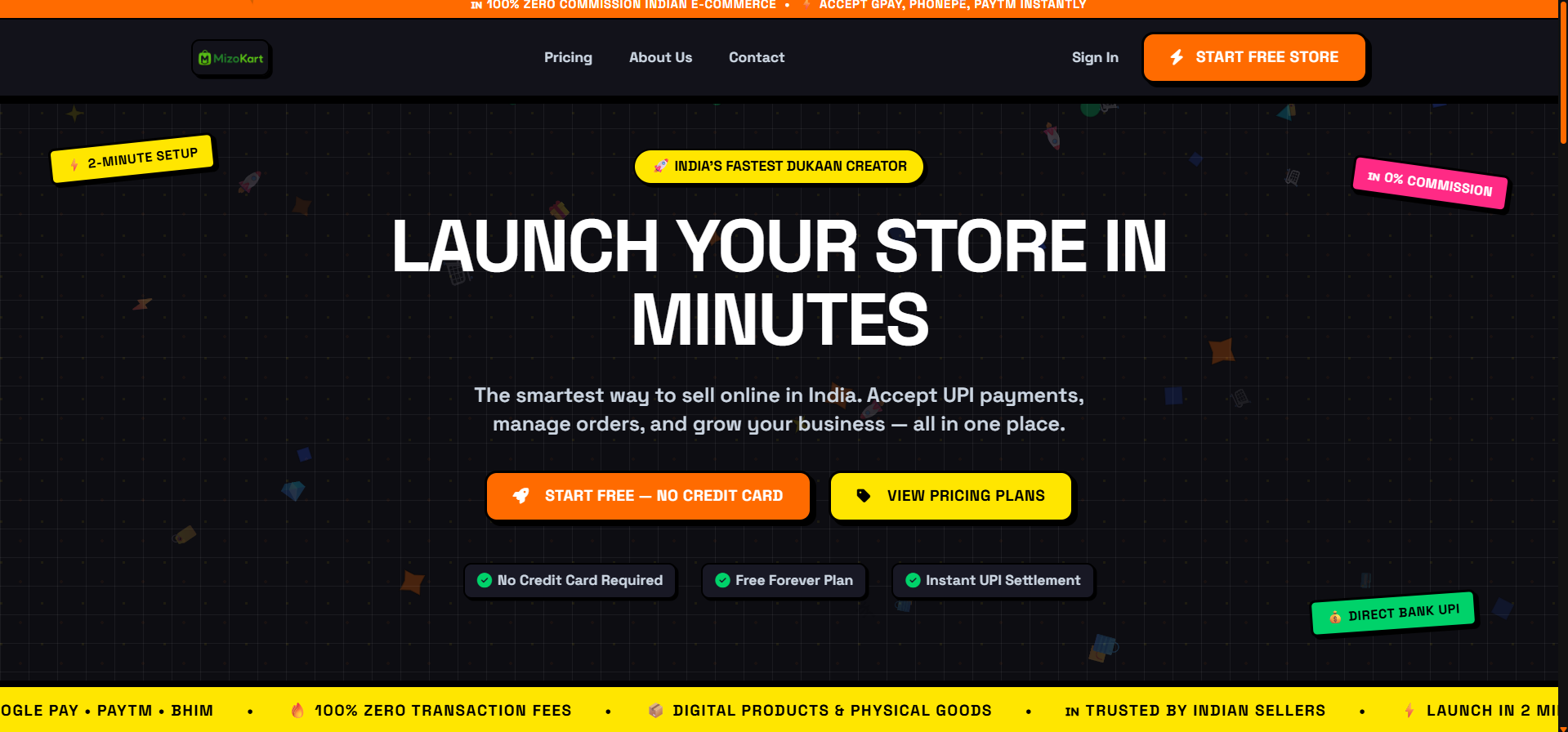 MKart v1 - Multi-Vendor Storefront Builder & 0% Fee UPI E-Commerce SaaS PHP Script