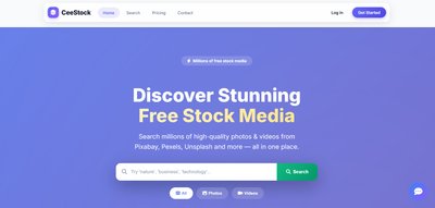 CeeStock - Multi-Source Stock Media SaaS Platform PHP Script/Code