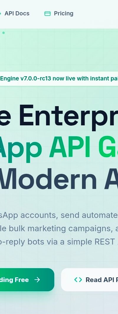 WAPI Engine — Multi-Device WhatsApp REST API Gateway, Auto-Responder & SaaS Script