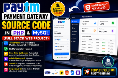 Paytm Gateway - Self-Hosted Paytm UPI Payment Gateway Script with Dynamic QR & REST API