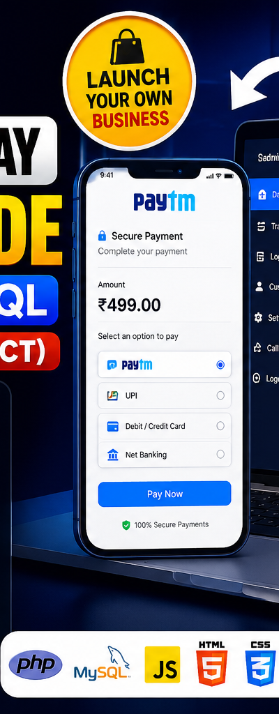 Paytm Gateway - Self-Hosted Paytm UPI Payment Gateway Script with Dynamic QR & REST API